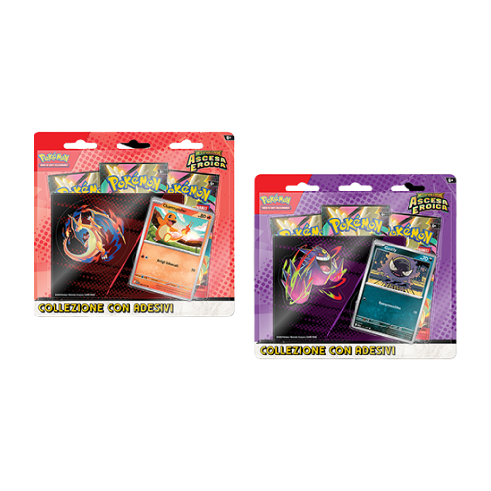 Collezione con Sticker Charmander/Gastly Ascesa Eroica