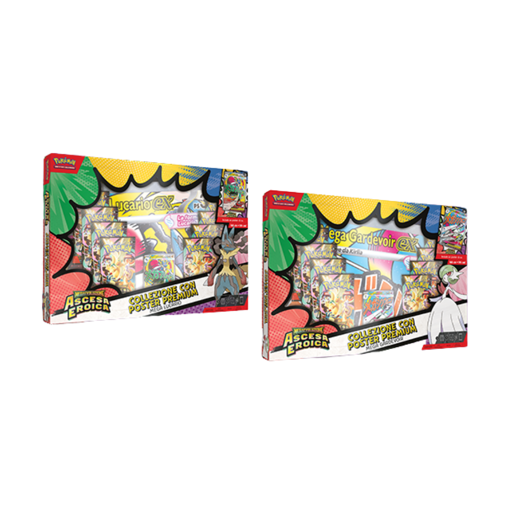 Collezione con Poster Lucario/Gardevoir Ascesa Eroica